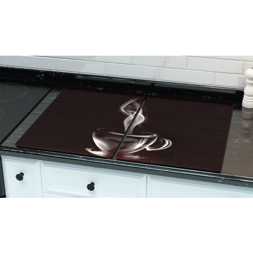 Glass Chopping Board COFFEE CUP 2 Set 52x30cm 2