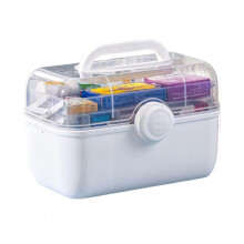 (Large) 3-layers Medicine Box For Home Portable Large Capacity First Aid Box With Handle Wuqx