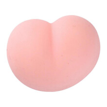 (Pink) Squeezable Toy TPR Stretchy Fruit Peach Toy Soft Decompression Toy Stress Relief Fidgets Autisms Favor Hand Squeeze Toy  Yellow