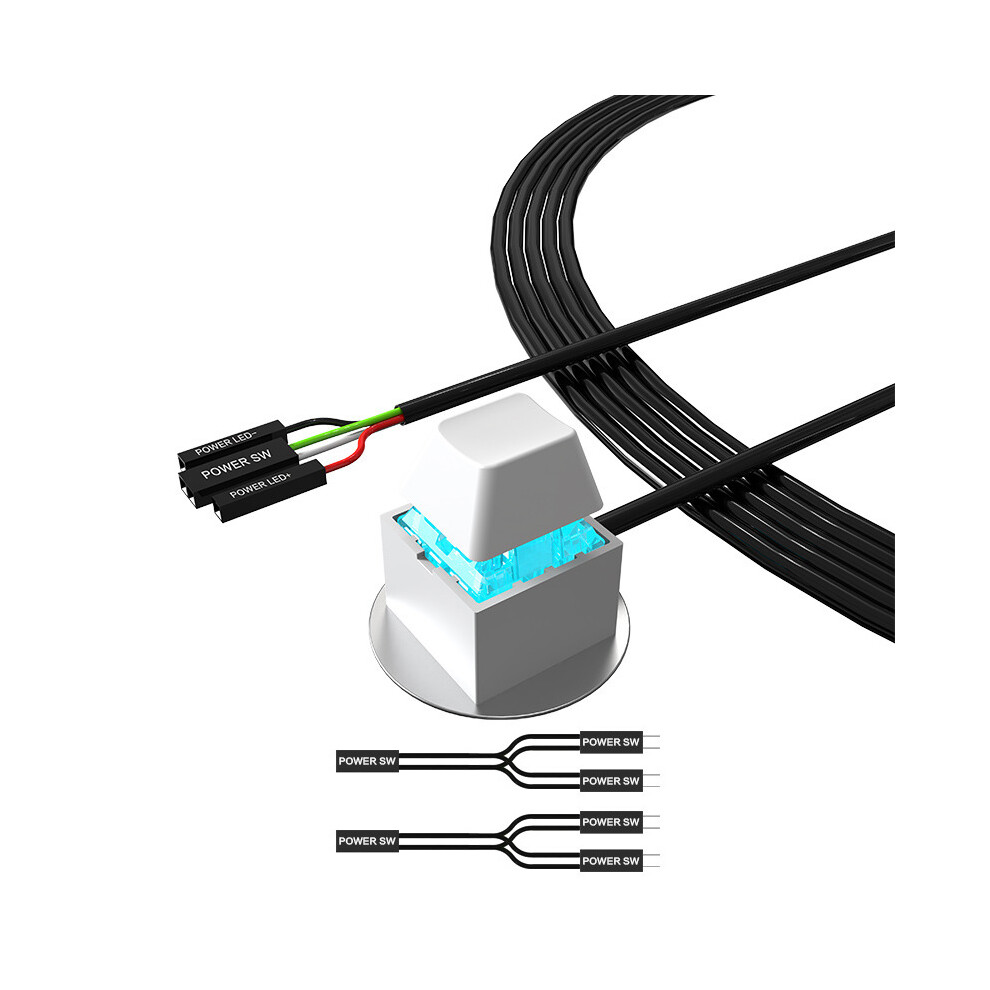 Pc External Power Switches Extension Cord Abs Material For-H 7696000278827