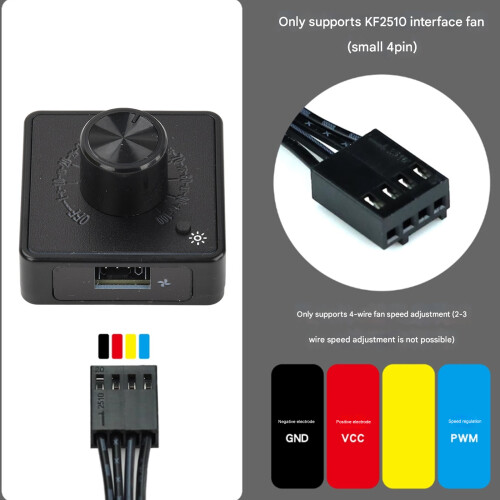 4 Wire Fan Speed Controller With PD Fast-TypeC 5V to12V 1