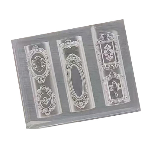 Rose Window Nail Art Mold Silicone Stamping Kit-pattern 2