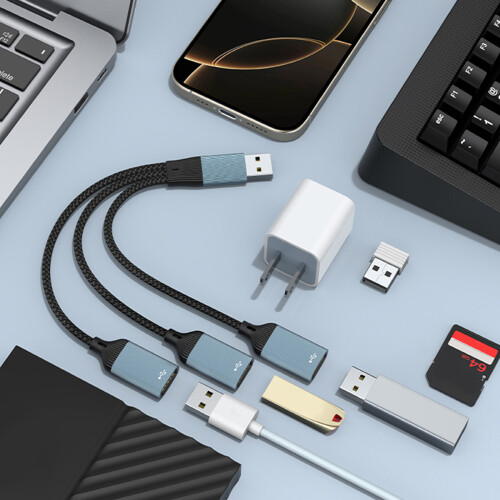 2/3Port USB2.0 Splitter Adapter with Durability-3 USB female 2