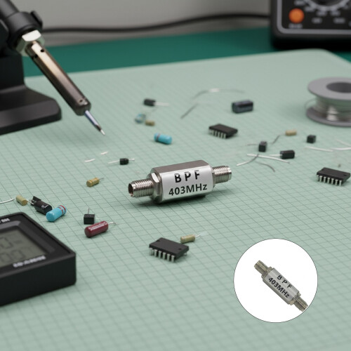 Electronic Bandpass Filter 403MHz Frequency 2.5dB-round shell 1