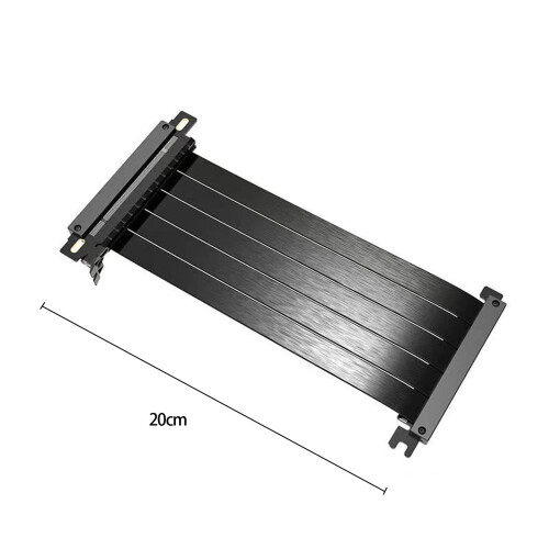 High Performances PCIe4.0 x16 Risers 20cm Fold Resistant-Black 2