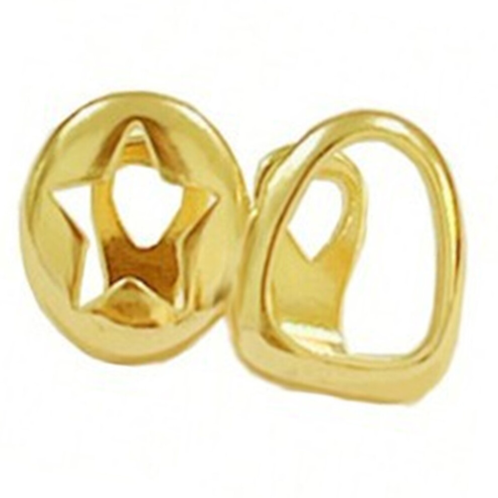 Gold Round Star Shape Copper Dental Grills Mouth Jewelry-Color