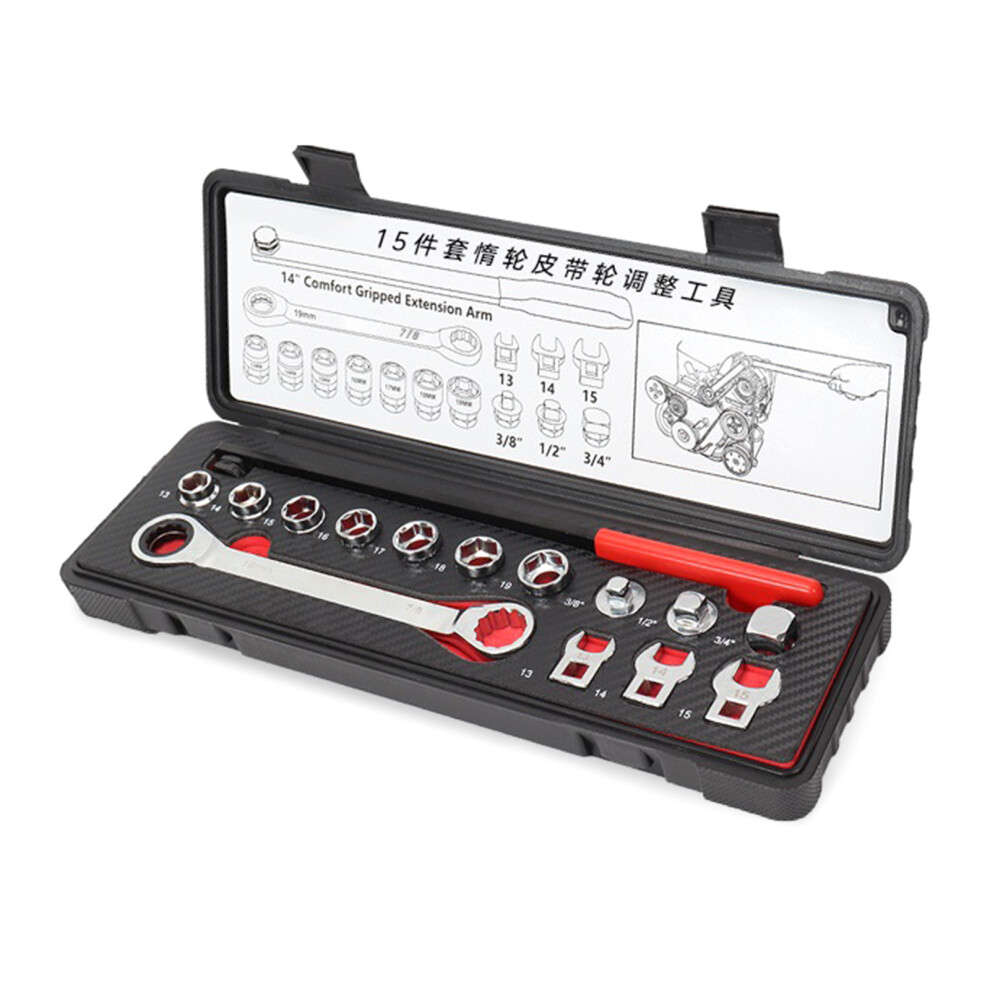 15Pcs Idler Pulley Adjustment Tool Kit For Car Belt Maintenance 7754000320837