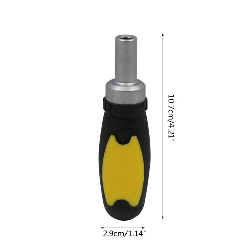 Durable Ratchet Screwdriver Handle without Bits 1/4" Drive 2