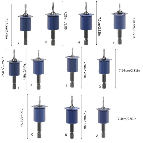 Limit Countersink Drill Bit Set Hole Punch Deep-8x2.8 2