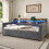 Velvet Sofa Bed, Storage, USB-C Port &LED Lighting 3