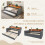 Velvet Sofa Bed, Storage, USB-C Port &LED Lighting 4