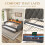 Velvet Sofa Bed, Storage, USB-C Port &LED Lighting 6