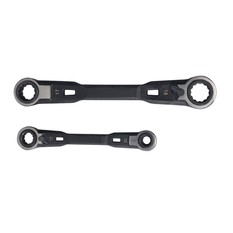 2Pcs Double End Ratcheting Wrench Double Box End Wrench Wrench 7754000323616