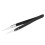 Ceramic Tips Tweezers Stainless Steel-Black 13cm Sharp Point 1