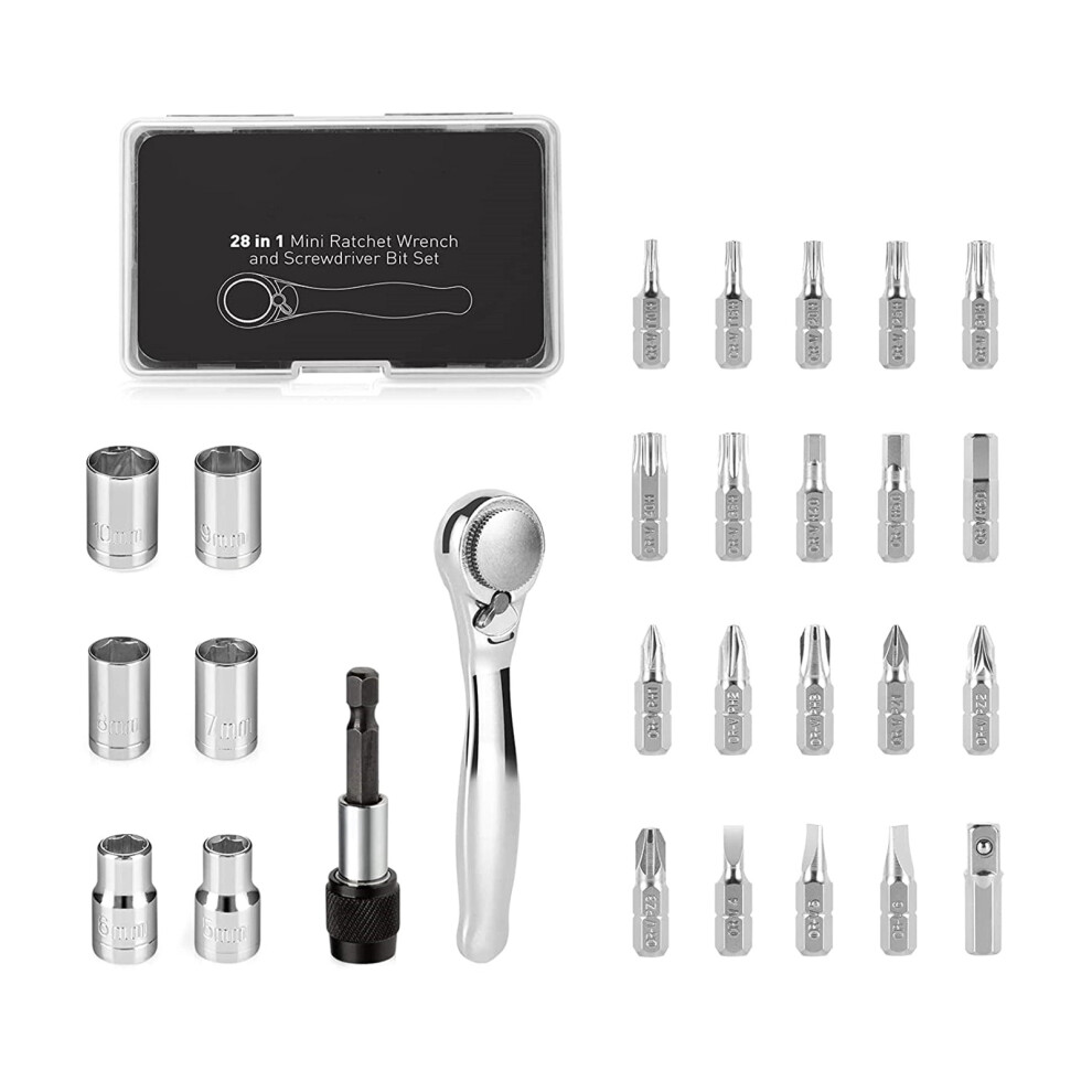 Professional Space Saving 72 Tooth Ratchet Screwdriver Set 28 in-image-OPC-PMXQXP7-NEW