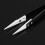 Ceramic Tips Tweezers Stainless Steel-Black 13cm Sharp Point 3