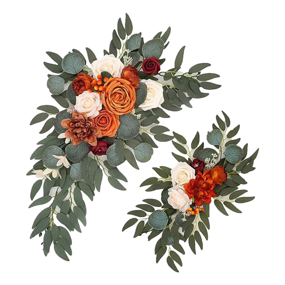 (Style C) 2pieces Unique Handcrafted Floral Swag Exquisite Rustic For Wedding-image-OPC-PMXR6NG-NEW