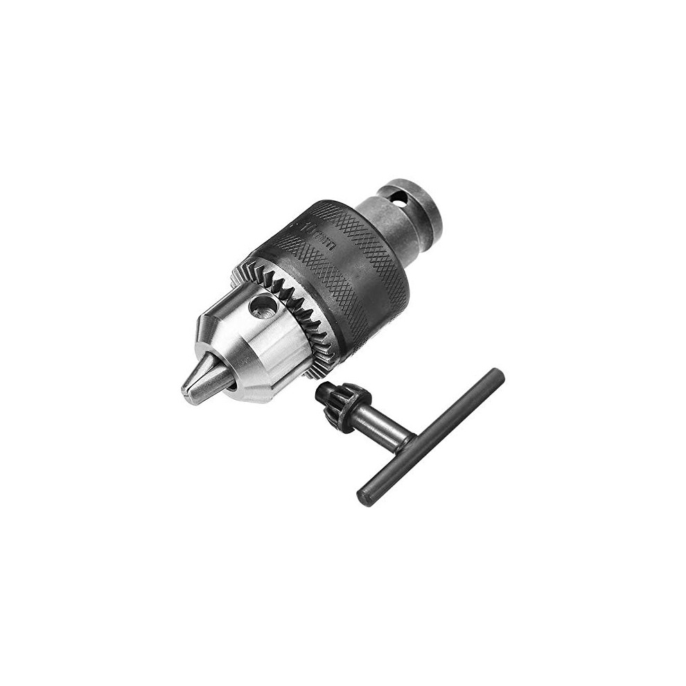 1.5-10Mm 1/16 Inch - 3/8 Inch Capacity Key Drill Chuck Wrench Converter 1/2 Inch Socket Square Female Adapter 9067246675622