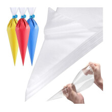 Icing Bags 400-Count Disposable 21-Inch Clear Non Sticky Cake Pastry Decorating Piping Bags For Cookies Muffins Brownies