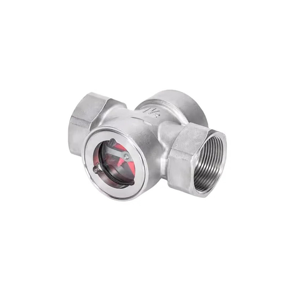 1/2" Bsp Female Thread 304 Stainless Steel Straight Window Sight Glass Water Flow Indicator 9339159128565