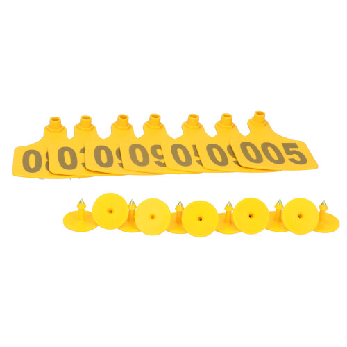 100PCS Kuh Rinder Ohr Tag Zeichen mit Zahlen 1