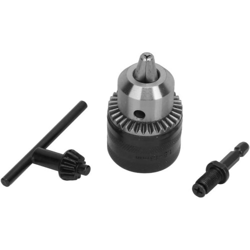 1.5-13mm Key Type Drill Chuck with 3/8-24UNF Thread and /4 Hex Threaded Extension Rod Tool Kit 2