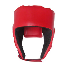 Boxing Headgear Forehead and Ear Protection Protective Gear Full Face Protection Guard for Sanda Kids Red