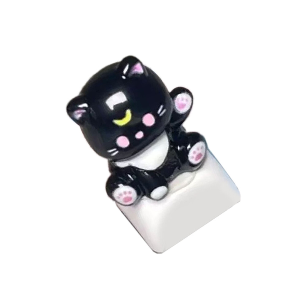 3D Keycap Mechanical Keyboards Cartoon Cats Head Original- Black 7754000334247