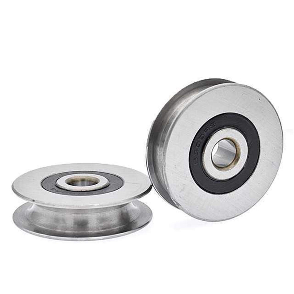 Timing Pulley 6X29.3x8mm Stainless Steel U Groove Type Waterproof Rustproof 6Mm Bore Steel Rope Sling 9339159132357