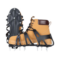 Spike Shoes Metal Spikes 30x13cm For Soil Loosening Epoxy Floors Landscaping Grass Care Sandals With Adjustable Straps