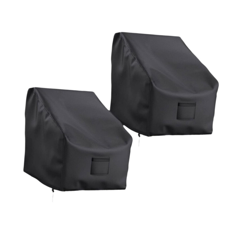 (Black, 30inx27inx36in) 2 Pieces Chair Covers Versatile Gifts Covers for Lounge Lawn Deep-image-OPC-PMXSFRX-NEW