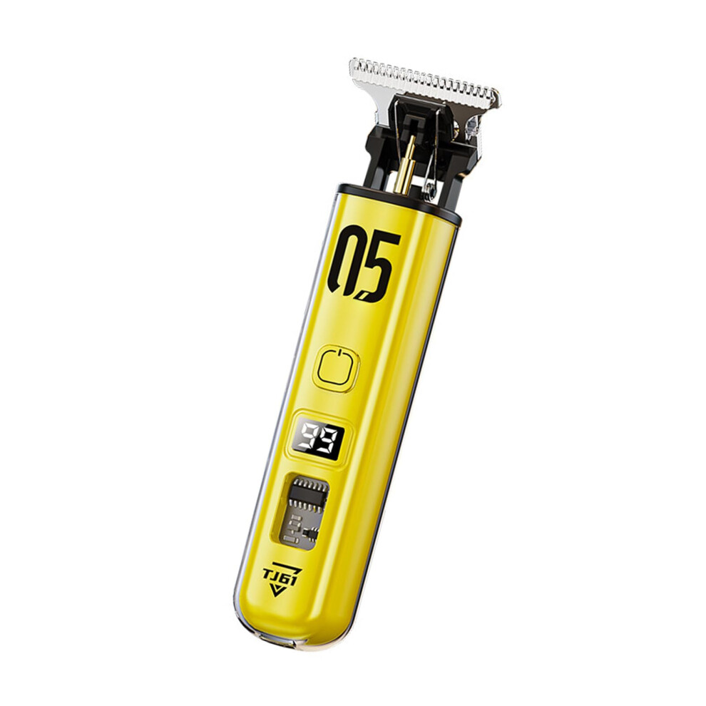 Yellow Professional Electric Hair Cutter Stainless Steel Comfort Grip Rust Resistance