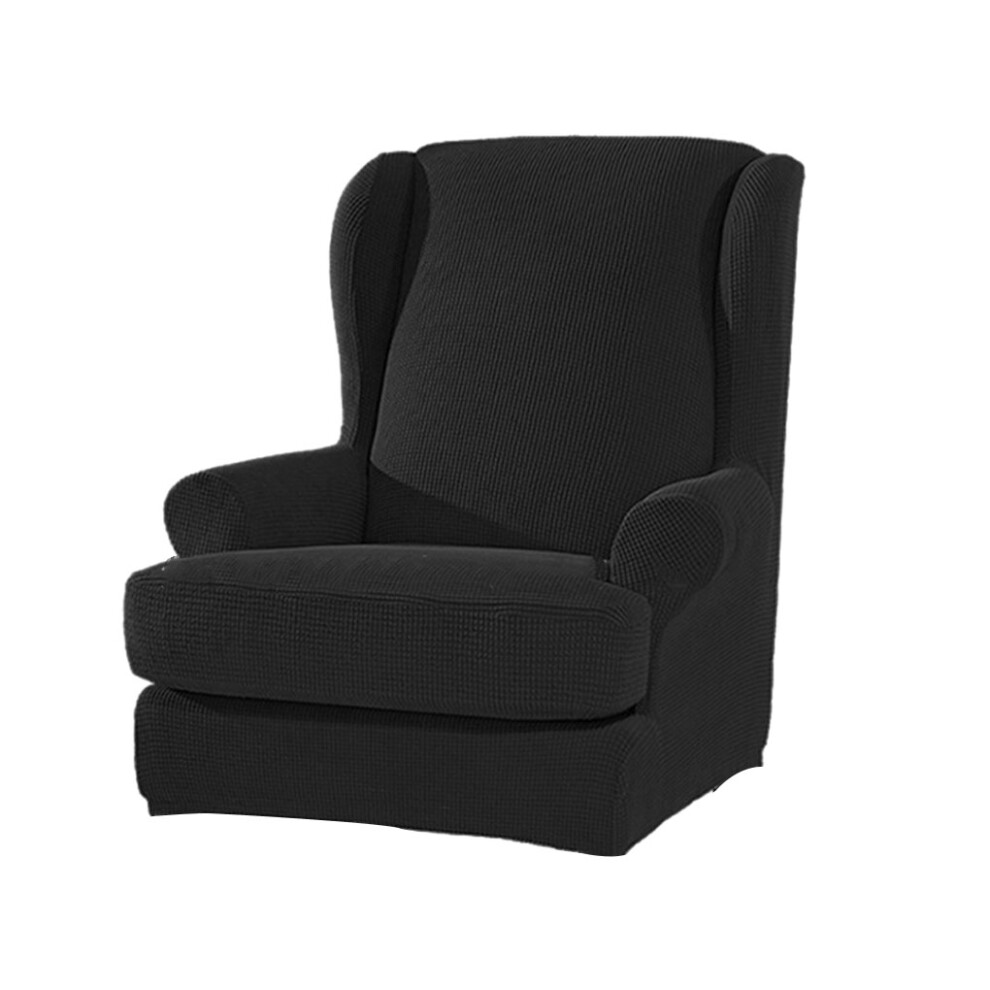 (black) 2x Wing Chair Covers Soft And Stretchable For Easy Installation-image-OPC-PMXSP5B-NEW