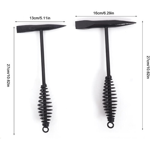 Claw Hammer Slag Knocking Hammer Tool Hanging Pointed Spring Hammer (Size : 2) () 2