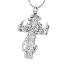 Rustproof Steel Cut Brooch For Ashes Commemoration Pet-silver