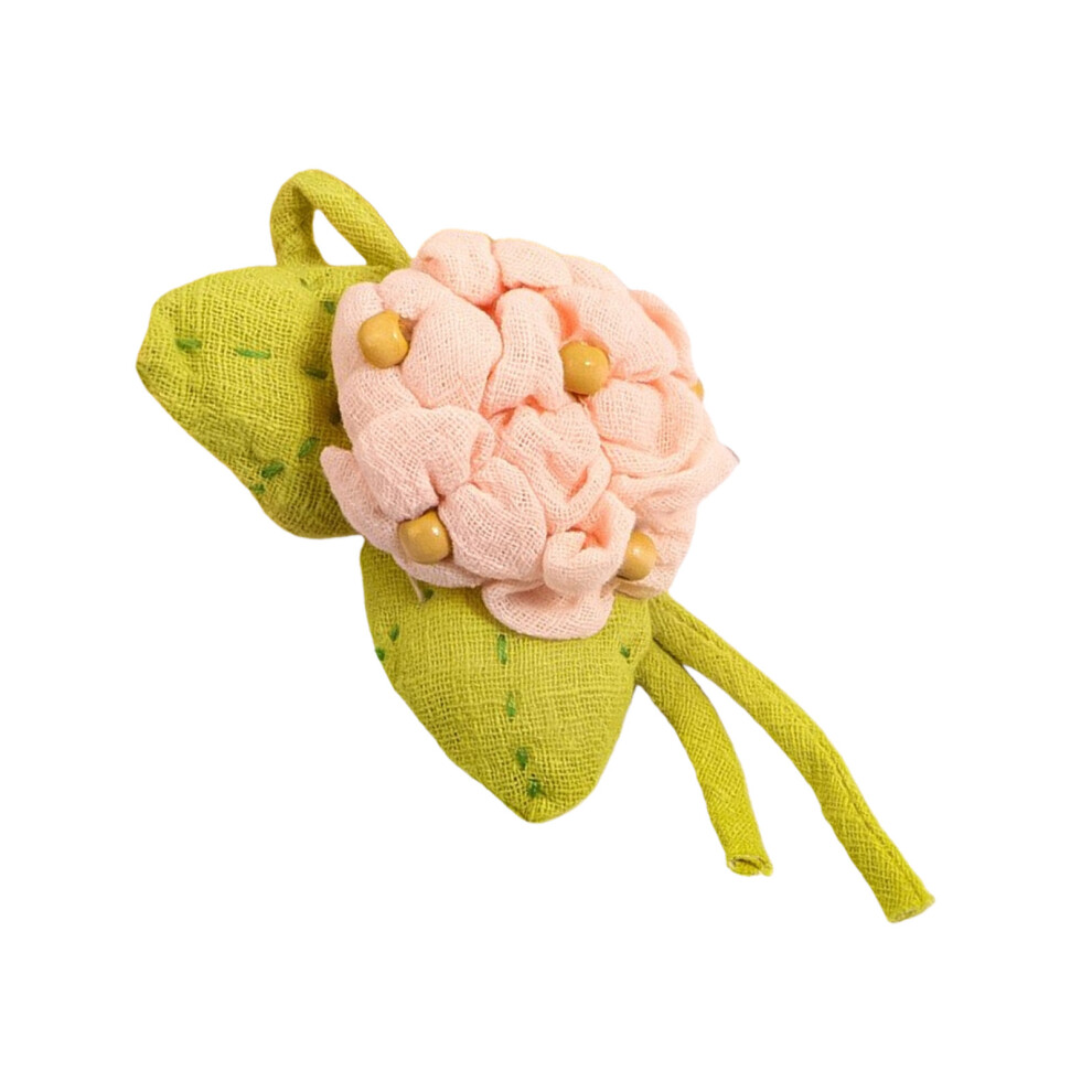 Pink Sustainable Fabric Hydrangea Brooch Floral Design Secure