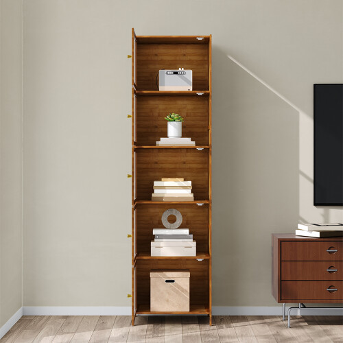 Living And Home 5-Tier Versatile Bamboo Storage Cabinet 2