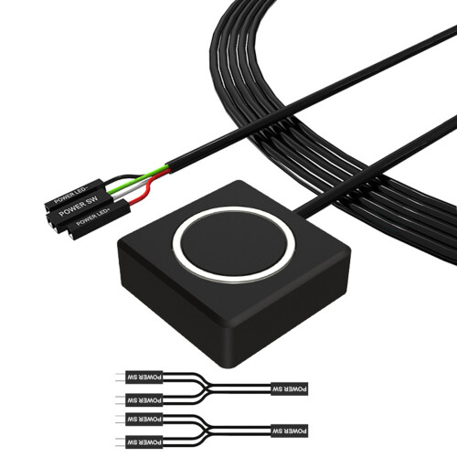 Computer Tower Power Switches Relocator With 1M Cable-B