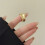 Smooth Waved Line Ring Korean Minimalist Style-Gold-color 4