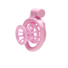 Fish Basket Chastity Lock Male Abstinence Bondage Anti-Cheating Device Cock Cage Adult Erotic Products Sexy Toys for Man 18+ Pink One Size