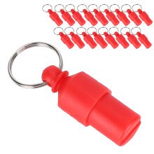 20pcs Red Plastic Pet ID Tags, 3cm x 1cm, Dog & Cat Anti-Lost Pendant