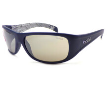 Bolle Sonar Wrap Sunglasses Matte Blue Silver with TNS Gun Mirror Lenses 11704