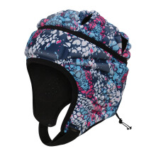 Soft Rugby Helmet Soccer Headgear Football Headguard for Adult Goalkeeper Head Protective Sport Helmet Colorful Blue
