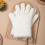 Flexible Silicone Oven Gloves with-Bee white Five fingers 6