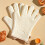 Flexible Silicone Oven Gloves with-Bee white Five fingers 5