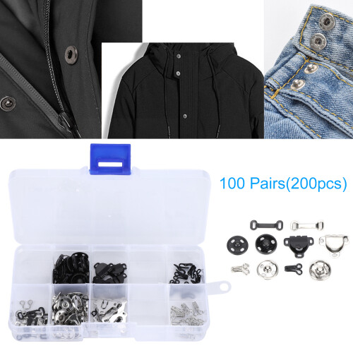 Brass Press Studs 100 Pairs 12mm Sewing Rivet Fasteners 2