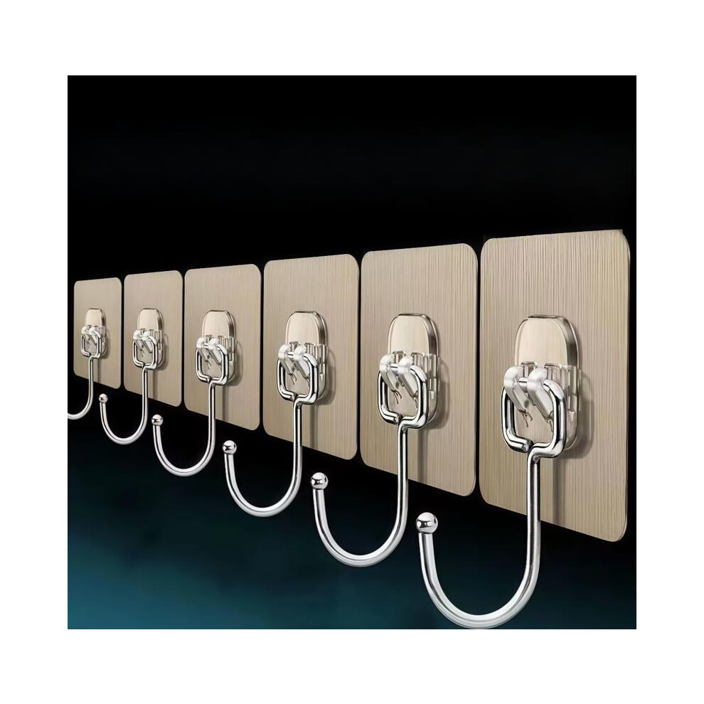 (Default) 20 Pack Large Adhesive Hooks For Hanging Heavy Duty Wall Hooks 50 Lbs Self Adhesive Towel Hook Waterproof Transparent Hooks 5011686713073