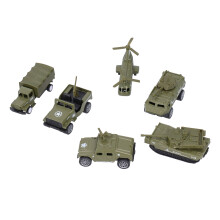 1:64 Skala Rückzieh-Moderator Spielzeug-Set – 6er Alloy Kunststoff Fahrzeuge