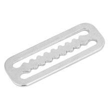 Edelstahl-Gurtband-Gewichtsgürtelhalter Clip Slider 6,3x2,5cm Silber