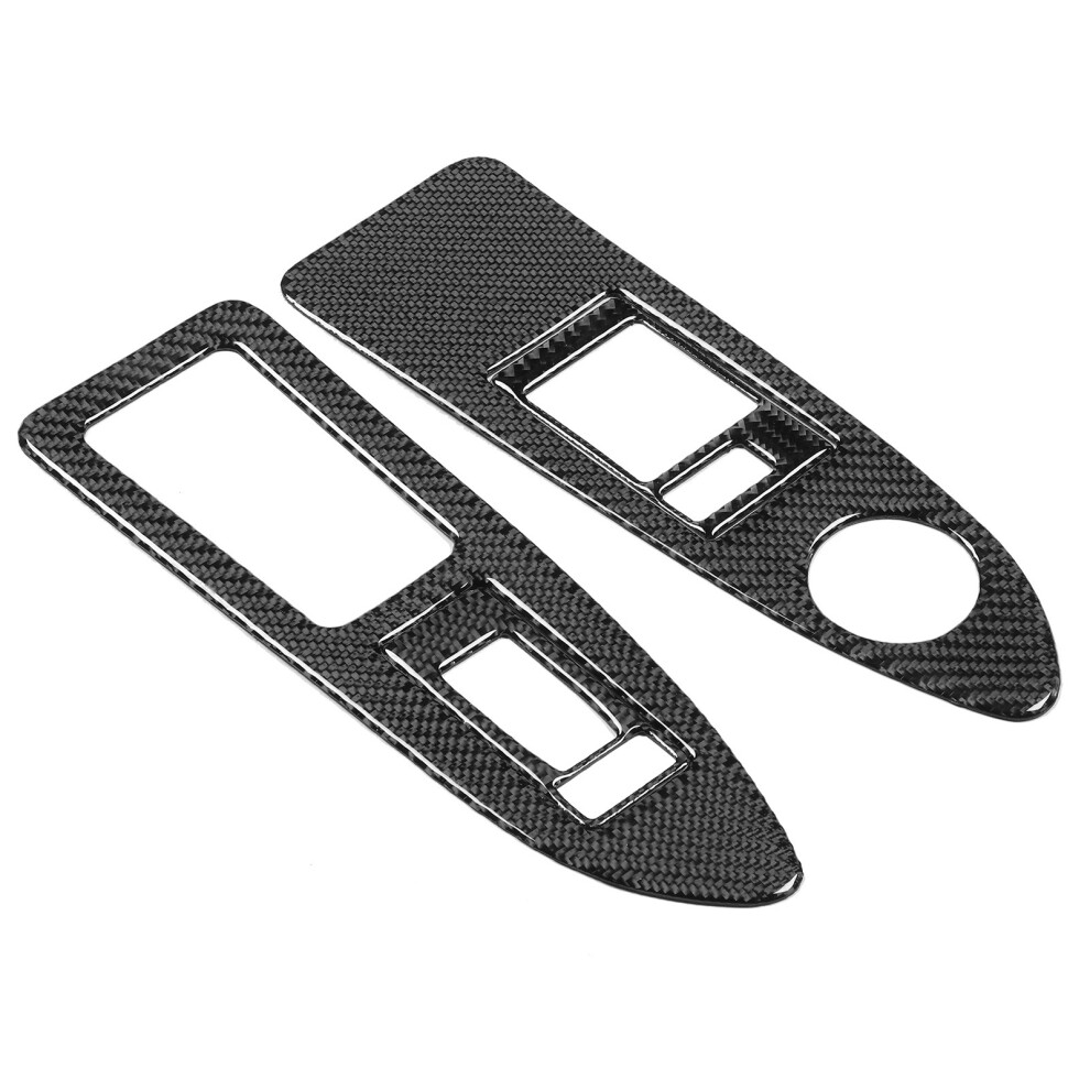 4Pcs Carbon Fiber Window Switch Panel Trims For Dodge Challenger 2008-2014 Lhd 5091360446602